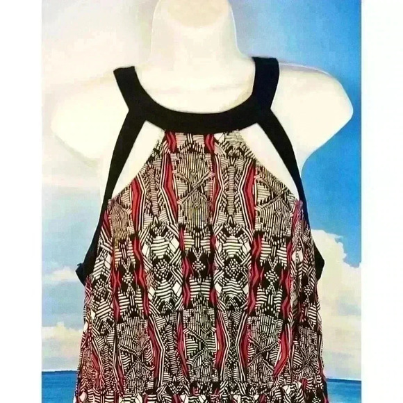 FOREVER 21 PLUS Womans SUNDRESS Cut Out Accent Shoulder Neck Lightweight size XL - Picture 4 of 7